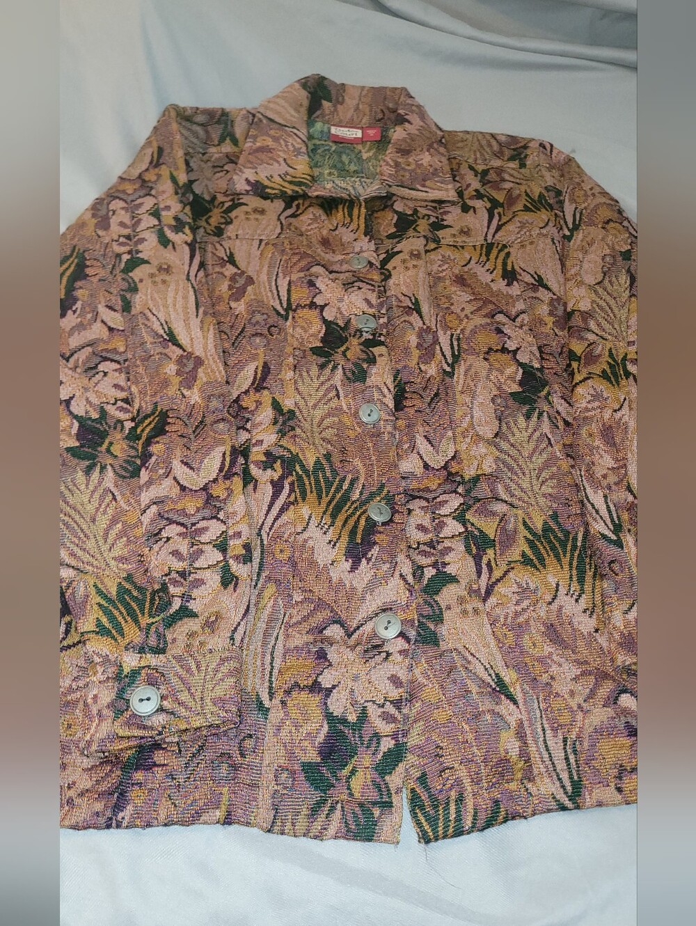 Vintage Womens Suit Jacket Floral Medium